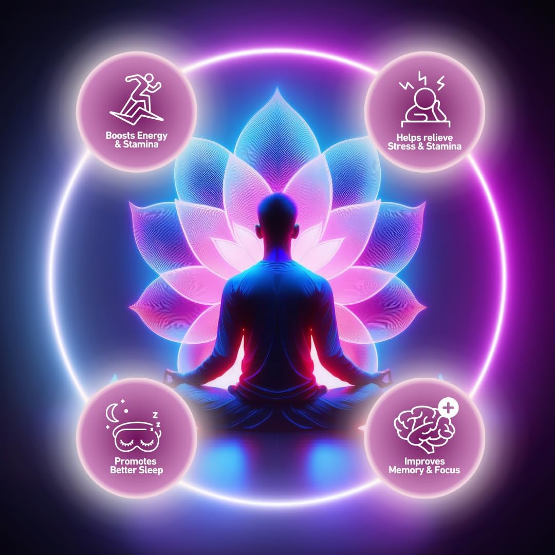 Vedic Mind Bliss- Stress Relief & Sleep Aid | 6-in-1 Ashwagandha Complex +Chamomile +Saffron & More | High Strength Ashwagandha | Anxiety Relief, Calming, Mood Lift | 60 Vegan Capsules