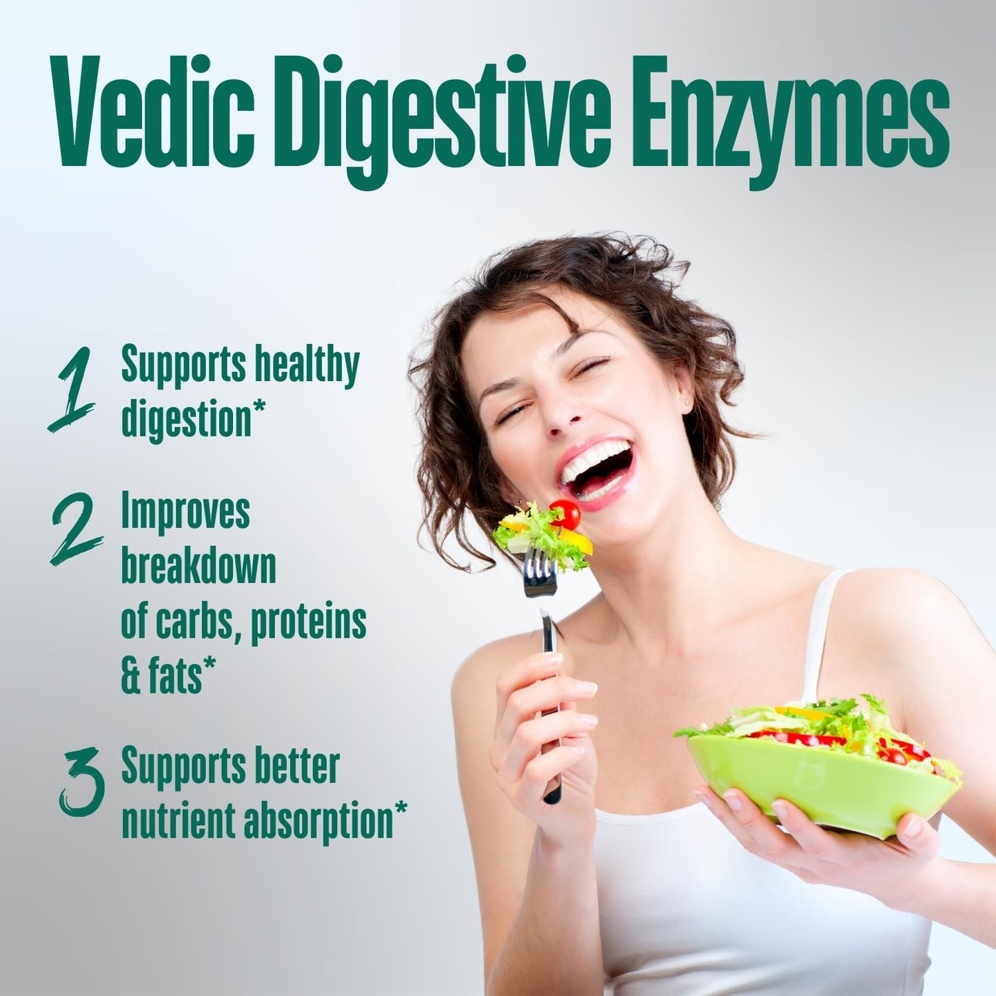 Vedic Digestive Enzymes + Herbs Complex for Better Digestion & Tummy Comfort | Advanced Digestive Supplement for Bloating, Gas, Indigestion | 5 Enzymes + Peppermint, Aloe, Licorice | UK Made, Vegan