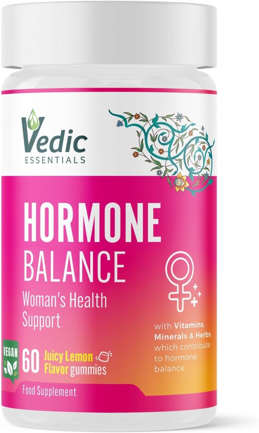Vedic Hormone Balance Gummies | Natural Support for Female Health- for Teens & Women of All Ages | Essential Vitamins, Minerals & Herbs for Women’s Health | Yummy Lemon Flavour- 60 Vegan Gummies