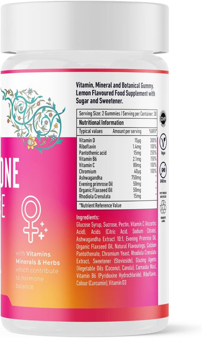 Vedic Hormone Balance Gummies | Natural Support for Female Health- for Teens & Women of All Ages | Essential Vitamins, Minerals & Herbs for Women’s Health | Yummy Lemon Flavour- 60 Vegan Gummies